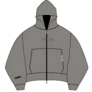 Stone Origin Zip - Up V.0 – Boxy Cropped Hoodie – Hoodie in Stone | Eido ™
